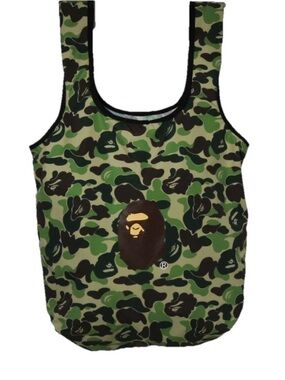 A BATHING APE BAPE ABC CAMO APE HEAD UTILITY BAG 001BAJ301006MGRN